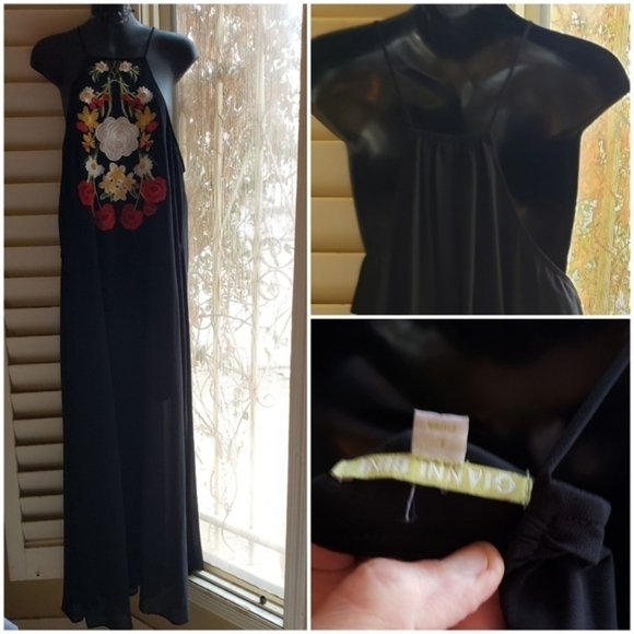 Gianni Bini‎ Embroidered Maxi Dress features a semi - Picture 2 of 2